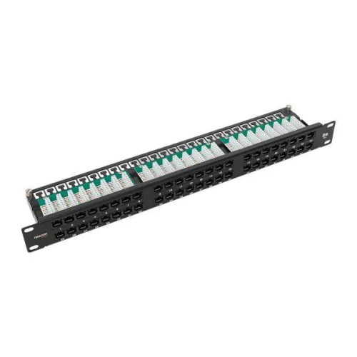 Патч-панель высокой плотности 19дюйм кат.5E 1U неэкранир. UTP 48 портов RJ-45 Dual IDC с органайзером TERACOM PRO EKF TRP-PPNL-5EUTP-C1U48 фото 11