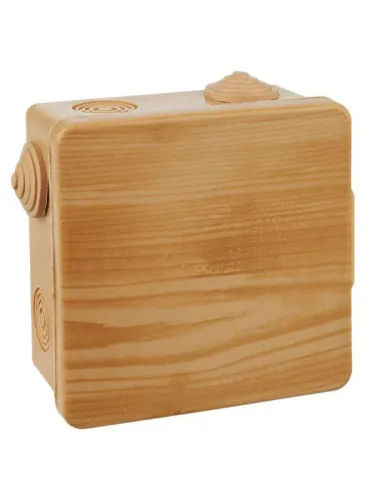 Коробка распаячная ОП КМ 100х100х50 IP54 откид. крышка 8 вводов сосна IEK UKO31-100-100-050-K34-54 фото 2