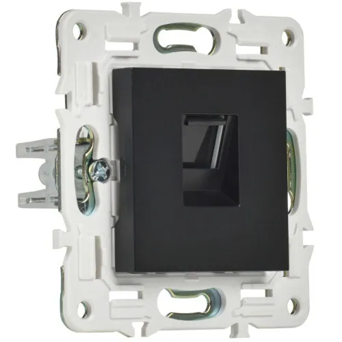 Розетка компьютерная RJ45 кат.5E SKANDY SK-K01Bl черн. IEK SK-K10-1-K02 фото 3