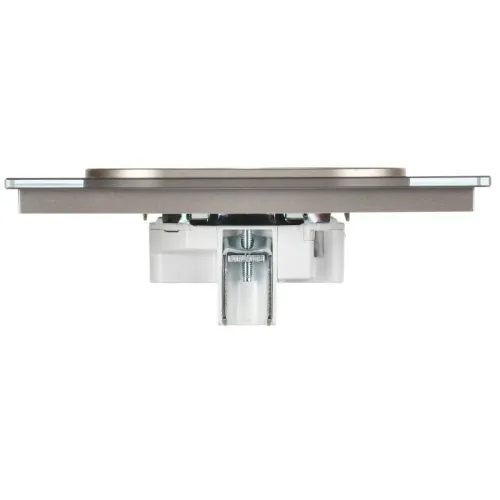 Розетка 2-м SKANDY 10А без заземл. без защ. шторок для плоской вилки SK-R03Sh шампань IEK SK-R20-10-K37 фото 4