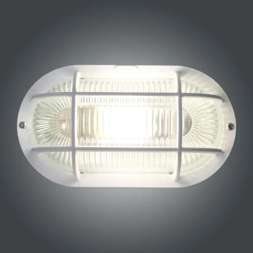 Светильник НБО 23-60-006 "Фарпласт" овал 1х60Вт E27 IP44 корпус с решеткой бел. Элетех 1005500613 фото 6