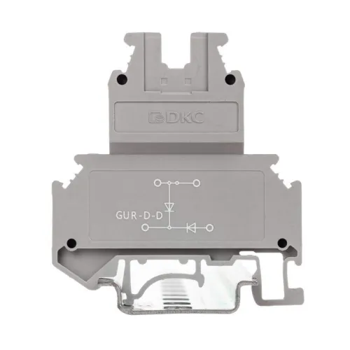 Клемма со встроенным диодом винтовой зажим 4 точки подключения 4кв.мм сер. DKC GUR-D-D фото 2