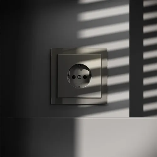 Розетка 1-м СП S70 16А с заземл. защ. шторки механизм шелк Voltum VLS040204 фото 3