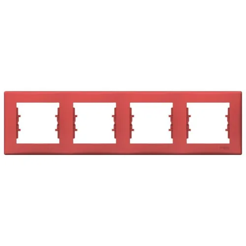 Рамка 4-м Sedna горизонт. красн. SchE SDN5800741