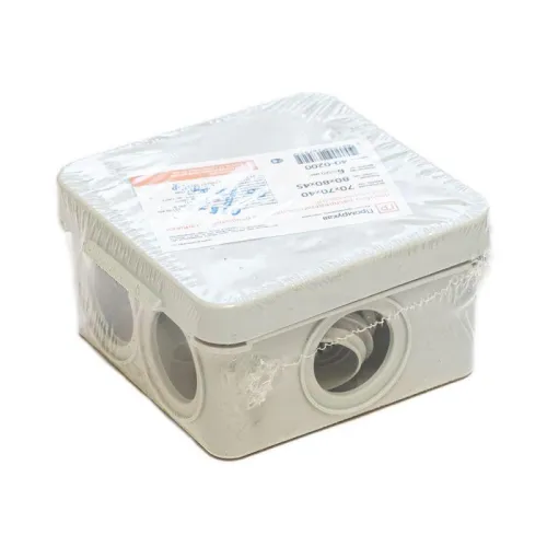 Коробка распределительная ОП безгалогенная (HF) 70х70х40 IP55 Промрукав 40-0200 фото 2