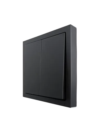 Выключатель 2-кл СП ZIMA IP20 10А безвинт. зажим черн. бархат LEZARD 704-4288-101QC фото 2