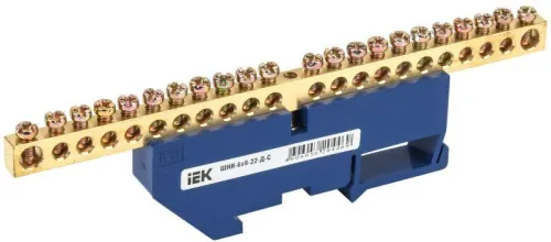 Шина нулевая на DIN-изоляторе ШНИ-6х9-22-Д-С IEK YNN10-69-22D-K07
