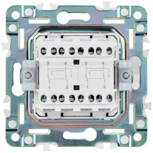 Выключатель перекрестный 2-кл. SKANDY 10А SK-V06S серебр. IEK SK-V23-0-10-K23 фото 3
