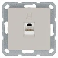 Розетка компьютерная 1-м RJ45 IP20 кат. 5E механизм тауп Jasmart G6105T