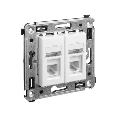 Розетка телефонная 2-м СП Avanti "Белое облако" RJ12 DKC 4400314 фото 4