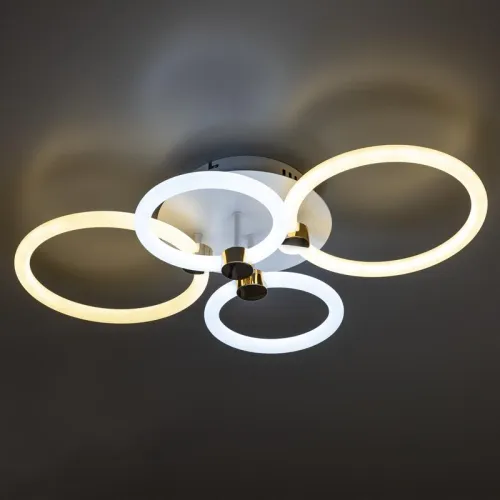 Люстра светодиодная OTTIMO Алиса 100Вт 2700К+6400К/4200К/6400К+2700К 615х415х130мм 45кв.м ДУ диммир. бел./зел. Ritter 51612 9 фото 7