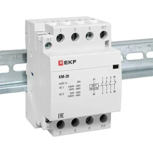 Контактор модульный КМ 20А 3NО+NC (3 мод.) EKF km-3-20-31 фото 5