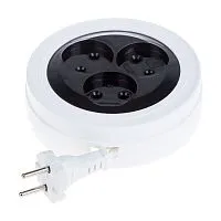 Удлинитель-рулетка 3х5м без заземл. 6А IP20 STANDARD ШВВП 2х0.75 бел. PROCONNECT 11-7225