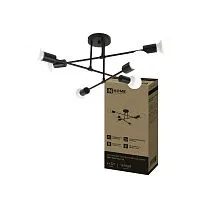 Светильник LOFT EASY-6E27-BL 6хE27 потолочн. под лампу; черн. IN HOME 4690612062648