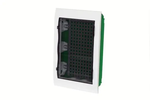 Корпус встраиваемый City9 Box IT 3 ряда 36мод. 2 розетки с прозр. дверцей SE EZ9E312S2FIT фото 4