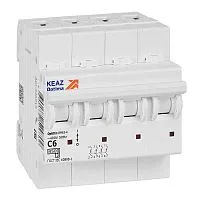 Выключатель автоматический модульный 4п C 6А OptiDin BM63-4C6-4.5-УХЛ3 КЭАЗ 326819