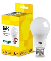 Лампа светодиодная Alfa 8Вт A60 грушевидная 4000К E27 230В (6шт) IEK LLA-A60-8-230-40-E27-6