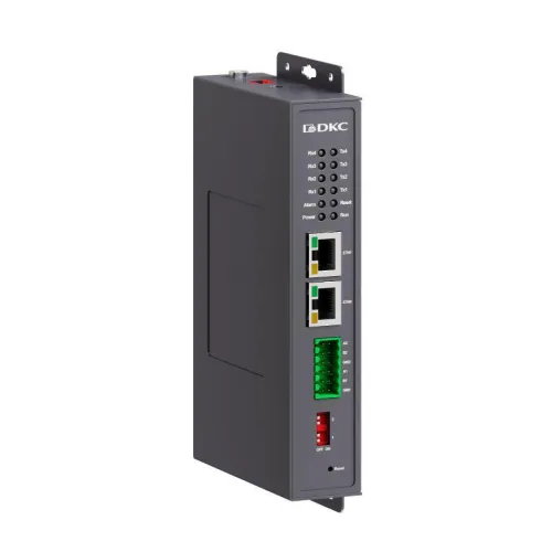 Преобразователь промышленный протоколов и интерфейсов 2х10/100Base-T(X) портов RJ45 4хRS-485 12-48В DC DKC N3000-2T4D-485-P3