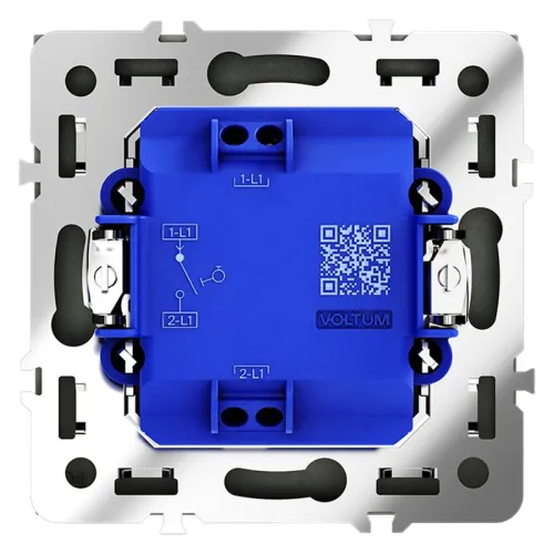 Выключатель 1-кл. СП S70 10А с самовозвратом механизм черн. матов. Voltum VLS010608 фото 4