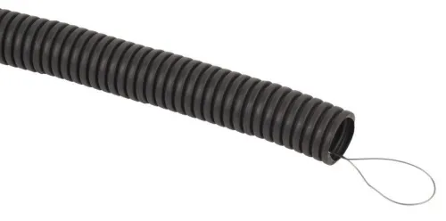 Труба гофрированная d32мм с протяжкой безгалоген. трудногорючая (FRHF) черн. (уп.50м) Эра Б0068909