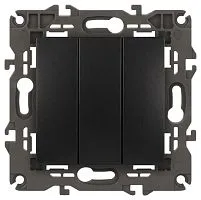 Выключатель 3-кл. СП Elegance 14-1107-05 10А IP20 250В 10AX механизм антрацит Эра Б0034254