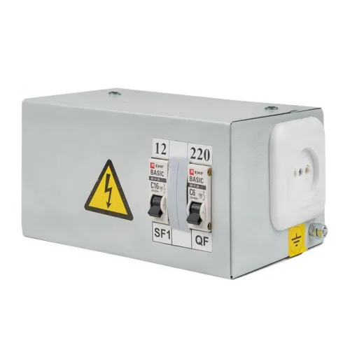 Ящик с понижающим трансформатором ЯТП 0.25 220/12В (2 авт. выкл.) Basic EKF yatp0.25-220/12v-2a фото 2