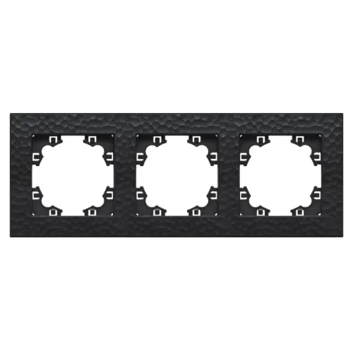 Рамка 3-м Афина фактурная универс. графит Universal A10045-Gr