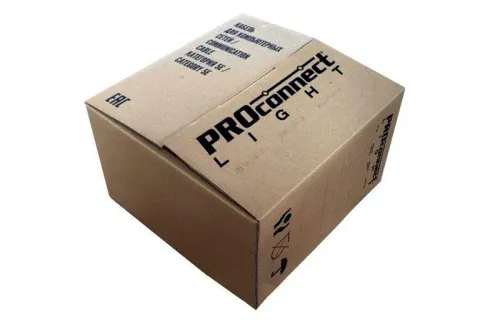 Кабель витая пара U/UTP 4х2х24AWG кат.5e омедн. алюм. сер. (уп.305м) LIGHT PROCONNECT 01-0043-2 фото 2