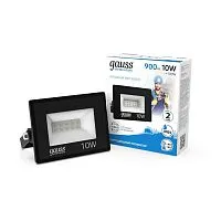 Прожектор светодиодный Elementary 10Вт 6500К IP65 900лм 200-240В ДО черн. GAUSS 613100310