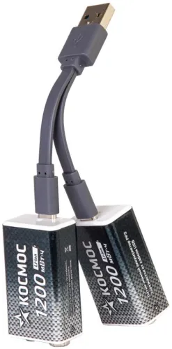 Аккумулятор крона Li-ion 9В 1200мАч (блист.1шт) КОСМОС KOCLi9V1200mAh1BL фото 4