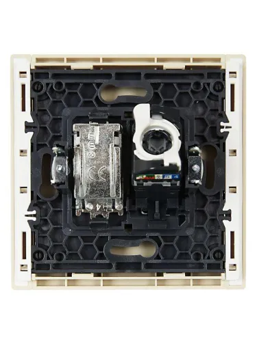 Розетка 2-м TV+RJ45 кат.5E FORTE&PIANO FP436 ваниль IEK FP-AK20-1-K10 фото 3