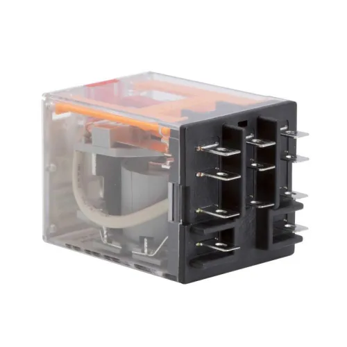 Реле миниатюрное силовое 3CO ком. ток 16А AgSnO2 напряжение 115В AC опция: тест-кнопка+светодиод DKC IR-115AC-3CO-D фото 2