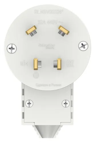 Вилка силовая СП Blanca 3P+E 32А 400В бел. SE BLNSV003241 фото 3