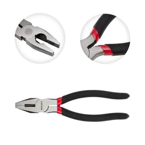 Плоскогубцы комбинированные 200мм обливные рукоятки Rexant 12-4613-1 фото 3