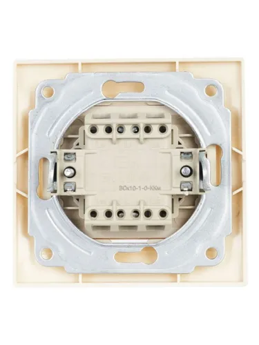 Выключатель кнопочный 1-кл. СП Кварта 10А IP20 ВСк10-1-0-ККм крем. GENERICA EVK13-K33-10-DM фото 5