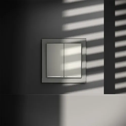 Выключатель 2-кл. СП S70 10А с подсветкой механизм сталь Voltum VLS020205 фото 5