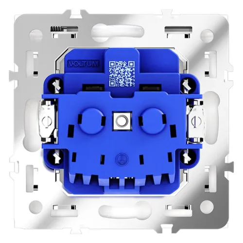 Розетка 1-м СП S70 16А с заземл. защ. шторки + крышка механизм бел. глянцевый Voltum VLS040301 фото 5