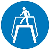 Знак M 12 "Переходить по надземному переходу" ф200мм пластик EKF pn-m-12