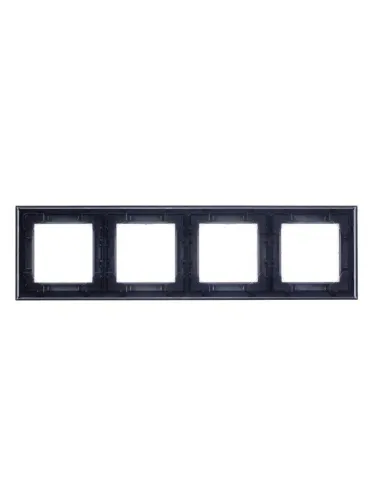 Рамка Levit 4п сталь/дым. черн. ABB 2CHH015040A6069 фото 4