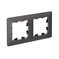 Рамка 2-м AtlasDesign Air базальт/дым. черн. SE ATN221402