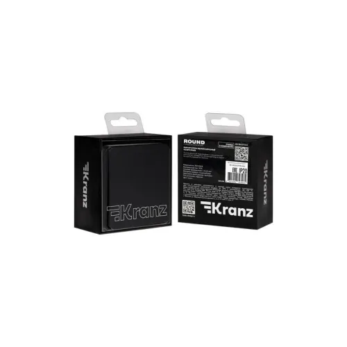 Выключатель 1-кл. СП ROUND возвратный 10А оникс Kranz KR-78-0712-3 фото 6