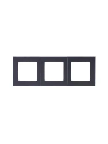 Рамка Levit 3п сталь/дым. черн. ABB 2CHH015030A6069 фото 4