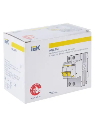 Выключатель автоматический дифференциального тока 2п B 16А 30мА тип A 4.5кА АД-12М KARAT IEK MAD12-2-016-B-030 фото 11