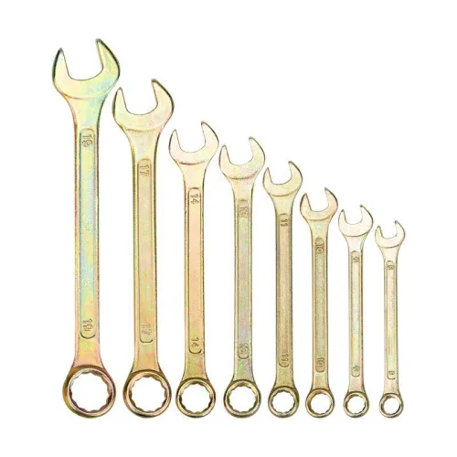 Набор ключей комбинированных 8-11 13 14 17 19мм 8 предметов цинк желт. Rexant 12-5842-2 фото 3