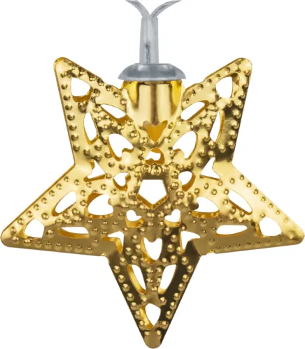 Гирлянда светодиодная "Нить золотые звезды" 95 038 NGF-D042-02 1.6м WW IP20 Navigator 95038 фото 3