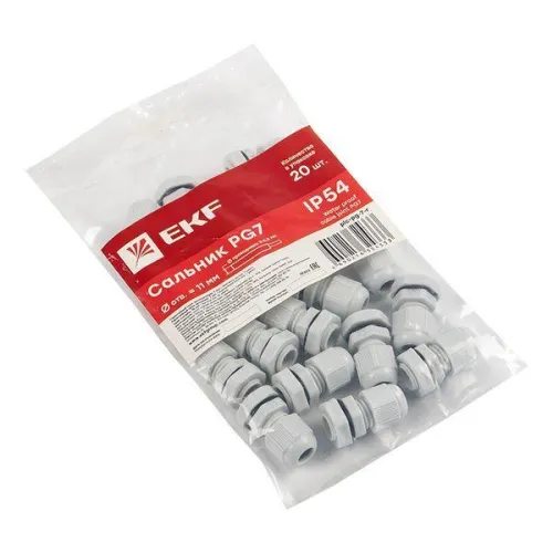 Сальник PG7 d3-6.5мм (d отверст. 13мм) IP54 PROxima EKF plc-pg-7-r фото 5