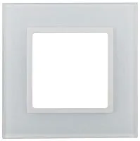 Рамка 1-м 14-5101-01 стекло Elegance бел.+бел. Эра Б0059166