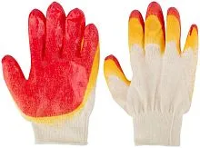 Перчатки вязаные с двойной латексной заливкой наладонника х/б 12469