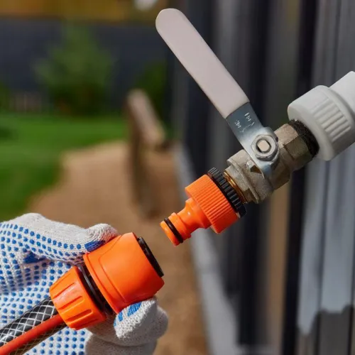 Коннектор для шланга быстросъемный с автостопом 1/2дюйма ЧЕТЫРЕ СЕЗОНА 62-0218 фото 2