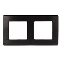 Рамка 2-м 12-5102-06 сатин черн. Эра Б0052514